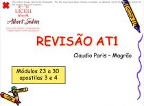 REVISÃO AT1 – 4o Bimestre – Liceu A Sabin