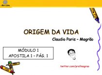 Origem Da Vida – Aula 1 – Módulo 1 – 2017