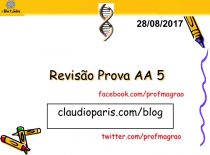 Revisão Prova AA 5 –  Liceu A Sabin